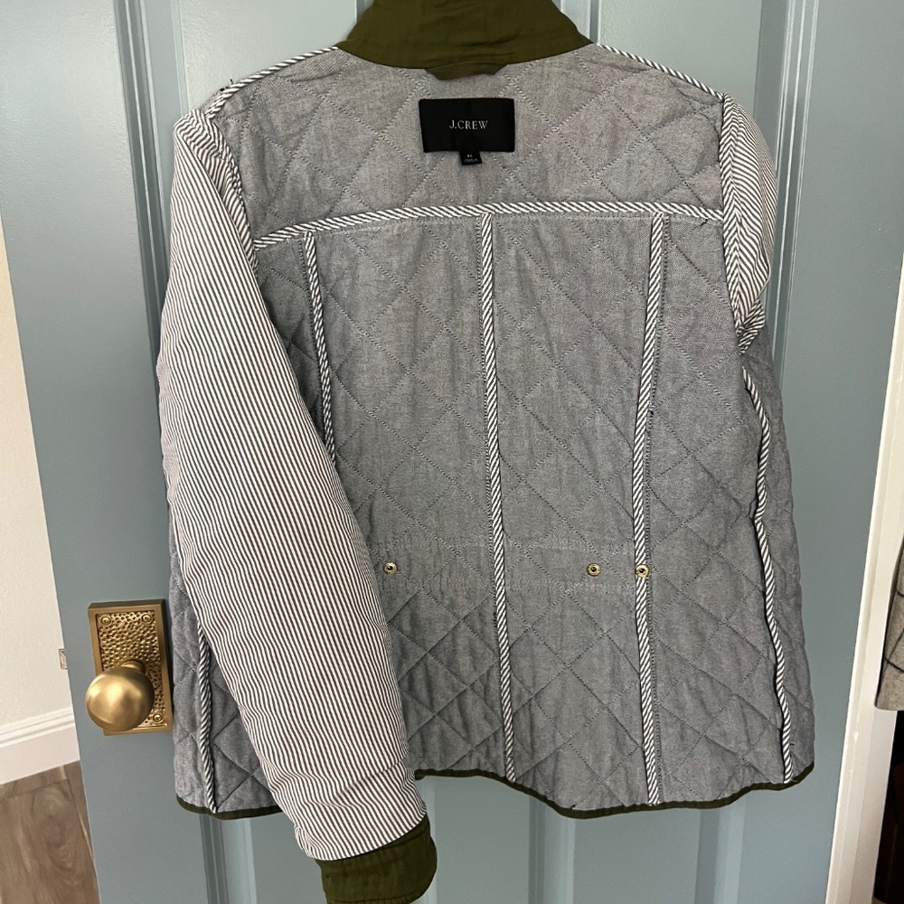 J Crew | Quilted Downtown FIeld Jacket Green | Womens | Size M - Picture 11 of 11